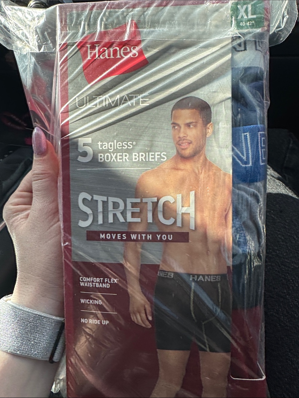 Hanes Men's Boxer Briefs Pack - Black & Blue